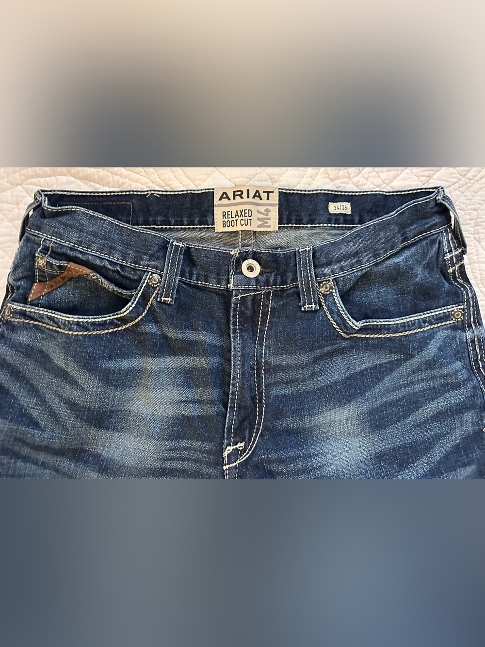 Men’s Ariat M4 Relaxed Boot Cut Jeans~(Length has been altered) - Picture 4 of 7